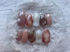 ネイルチップ ニュアンス 冬ネイル オフィス 結婚式 お呼ばれ ギャル