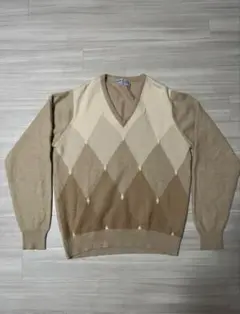 70's Ballantyne カシミア　アーガイルセーター　サイズM