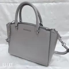 美品✨マイケルコース 2WAY ショルダーバッグ ハンドバッグ チェーン グレー