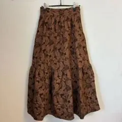 SUGAR BISKETジャガード風フレアスカート