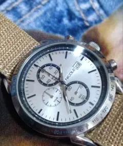D6381 ニコル メンズクロノグラフクォーツ 新品電池＆新品ベルト