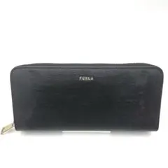 FURLA フルラ 長財布 ラウンドファスナー ブラック レザー 美品