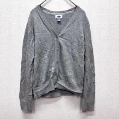 ✨綿100✨ オールドネイビー XL/TG 14 カーディガン Vネック グレー