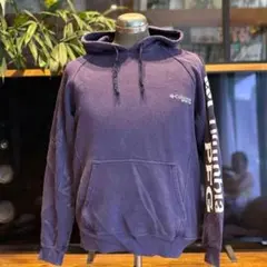 【袖ロゴ】コロンビア PFG スウェット パーカー S 紫 Columbia古着