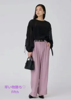 早い物勝ち♡美品fifth袖リボンシアーブラウスのサムネイル