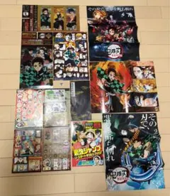 鬼滅の刃 クリアしおり クリアファイル ポスター ステッカー ミニ冊子 非売品