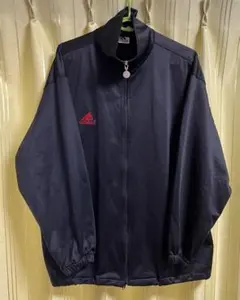匿名送料込　アディダス バック3本ライン　ジップジャンパー　上着ビンテージ　レア