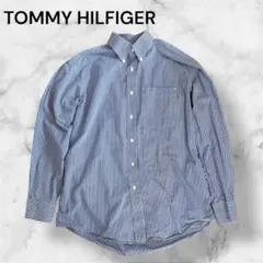 トミーヒルフィガー BDシャツ ギンガム 紺白 M 美品