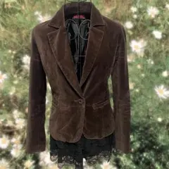 ベロア ジャケット 森ガール フェアリーグランジ y2k 平成ギャル