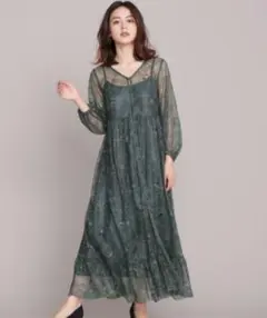 美品　nano universe Aperi 総レースワンピース　結婚式　ドレス