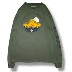 F771　【即購入OK】　Columbia　ロンT　サイズM　ダークグリーン