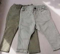 BREEZE 90 オリーブグリーンとアイボリーのパンツ2点セット