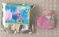 アイカツ 衣装展 キャンバスボード ハート缶バッジ 北大路さくら
