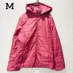 ダウンジャケット 軽量 取り外し可能フード付き カジュアル ピンク Mサイズ