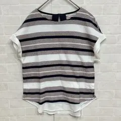 【美品】McGREGOR マックレガー　総柄 半袖トップス L ネイビー　綿のサムネイル