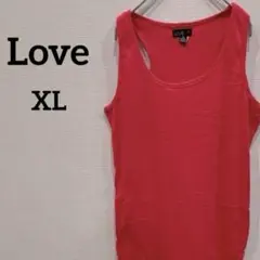 美品✨ 【XL】ノースリーブ ロングワンピース 無地 赤 大人女子 シンプル