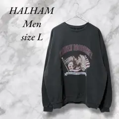 タグ付き新品　HALHAM 　スウェット　トレーナー　プリント　鷲　メンズ　L