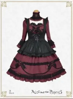 716.PUTUMAYO 【レア】アリス風 ワンピース セット 赤黒ストライプ