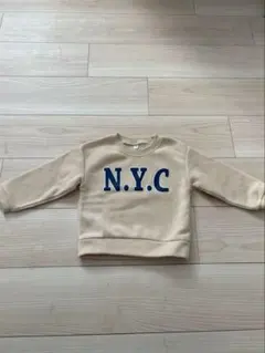 N.Y.Cロゴ ベージュ トレーナー サイズ90