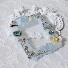 ホイップデコ 硬質トレカケース シルバー 水色 B8