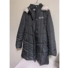 ファー付きキルティングコート　ダウンコート　フード