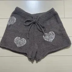 GU モコモコフィールラウンジショートパンツ　ハート　ルームウェア　ジーユー　M