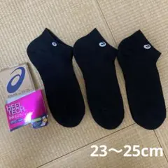 レディース　ソックス　アシックス　３足