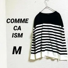 【ゴムサイズ】 トップス 長袖 ボーダーTシャツ 綿100% カジュアル M