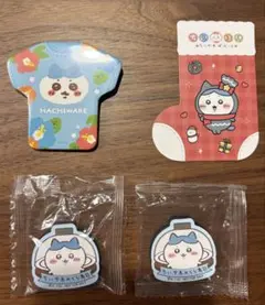 【ハチワレセット】シーサーのおみやげやさん Tシャツ型缶バッチ&ちいぽけカード他