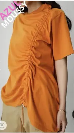 新品AZUL★DRAWSTRINGHALF SLEEVE TEE