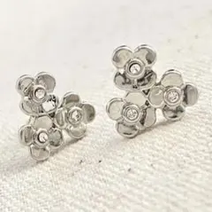 片耳用 永遠の絆 ダイヤモンド ハンドメイド コンチョスタッドピアス