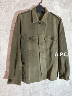 ☘️A.P. C ウール混 コーデュロイ ミリタリー コットンジャケットのサムネイル