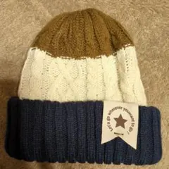 ケーブルニットデザイン ニット帽
