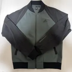 adidas グレー ジップアップジャケット　Ｌ
