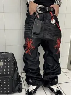 ROLLINGMONEY バギーデニム ワイドパンツ Y2K opium - メルカリ
