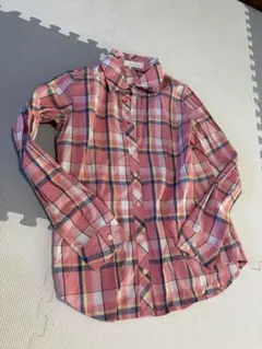 セシルマクビー ピンクチェックシャツ