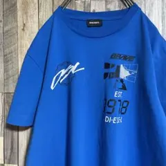 DIESEL ディーゼル Tシャツ ピチT ブルー 00s Y2K Sサイズのサムネイル