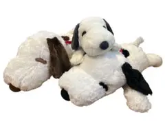 スヌーピー SNOOPY PEANUTS ぬいぐるみ グレー×ホワイト ふわふわ