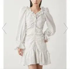 スナイデル　プリントギャザーミニワンピース