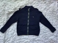 BURBERRY ネイビー ジップアップセーター 120