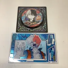 ヒロアカ　轟焦凍　バースデイ　缶バッジ　ジオラマフィギュア33-0413-7