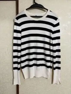 ZARA ニット　ボーダー　白　黒