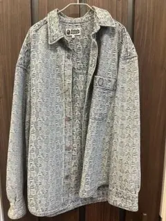 A BATHING APE 総柄 デニムシャツ カバーオールのサムネイル