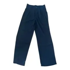 ネイビー ワイドパンツ ポリエステル