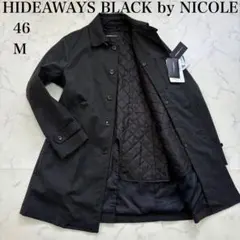 新品未使用 NICOLE コート L ステンカラー ヘリンボーン柄 防風 撥水