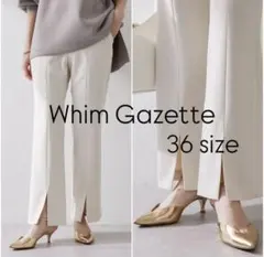 美品 Whim Gazette フロントスリットパンツ ブラック 38 - メルカリ
