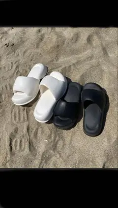 新品未使用 wee9s ウィークス /超軽量ホップステップジャンプサンダル黒M