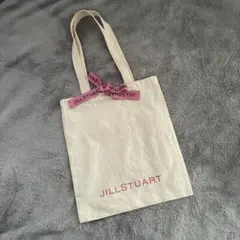 JILLSTUART トートバッグ キャンバス ピンクリボン付き エコバッグ