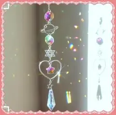 サンキャッチャー　ハート　太陽　星　クリスタル　クリスマス　癒やし　インテリア