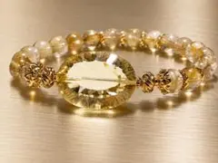 Cutスモーキークォーツ/グリーンシトリン】内径15.5cm 浄化済 No597